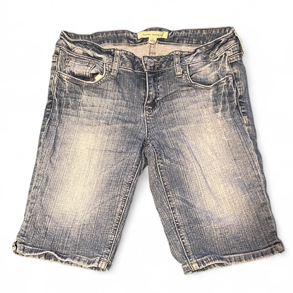Forever 21 Low Rise Bermuda Jorts – Y2K Grunge Aesthetic  Size 27 VTG